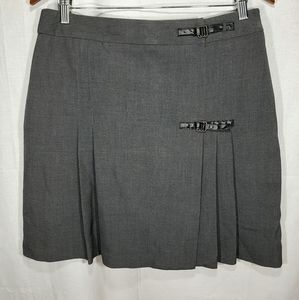 Larry Levine Pleated School Girl Skirt w/ buckles